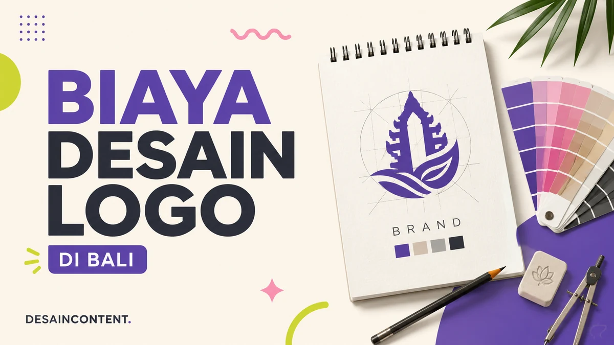 Ilustrasi biaya desain logo untuk bisnis di Bali