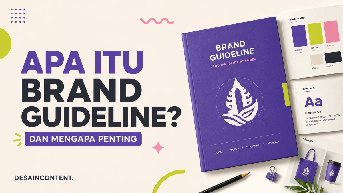 Ilustrasi brand guideline untuk identitas visual bisnis