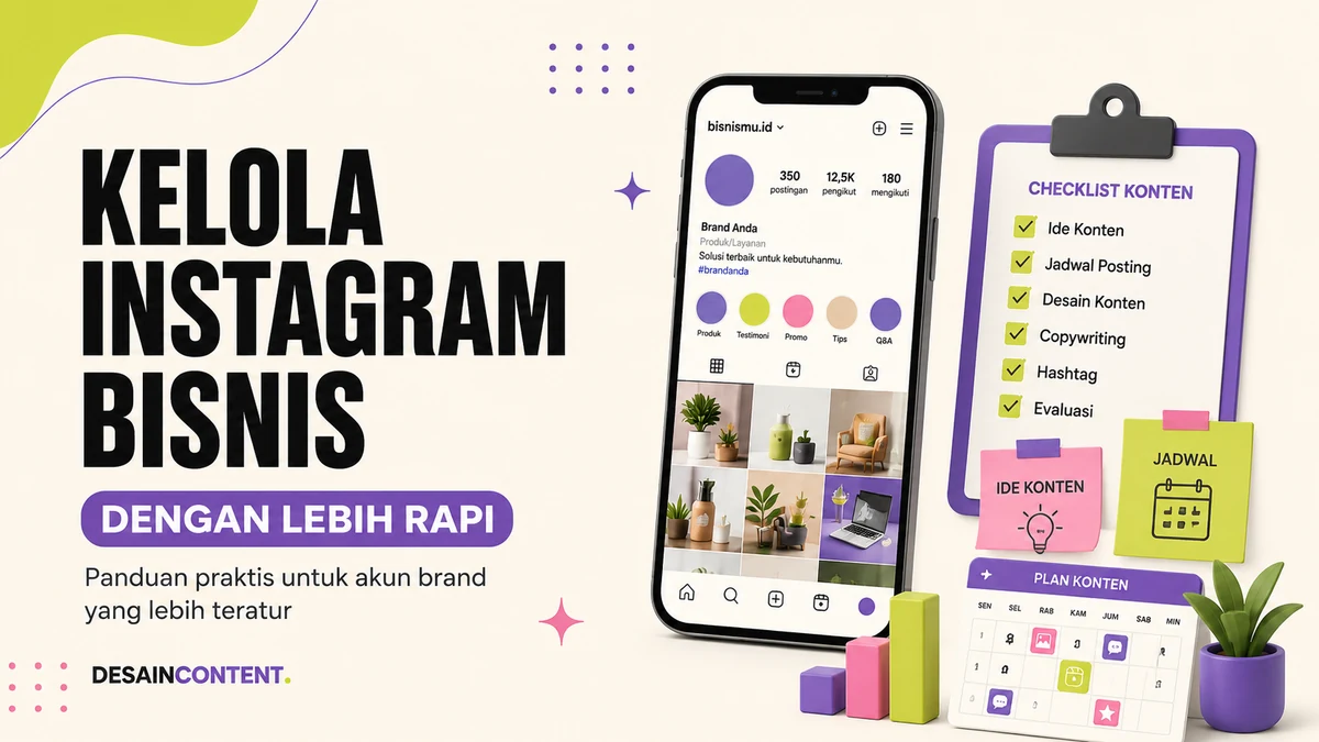 Ilustrasi pengelolaan Instagram bisnis