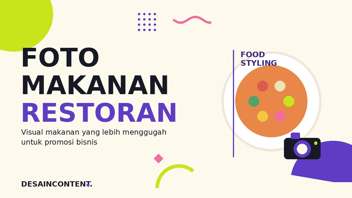 Ilustrasi fotografi makanan untuk restoran