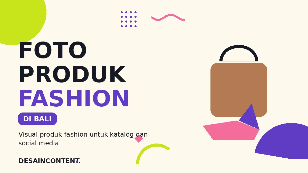 Ilustrasi foto produk fashion untuk bisnis