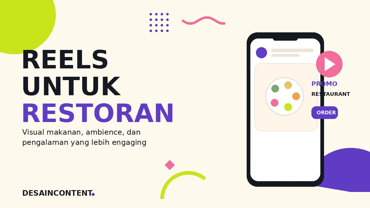 Ilustrasi ide Reels untuk restoran