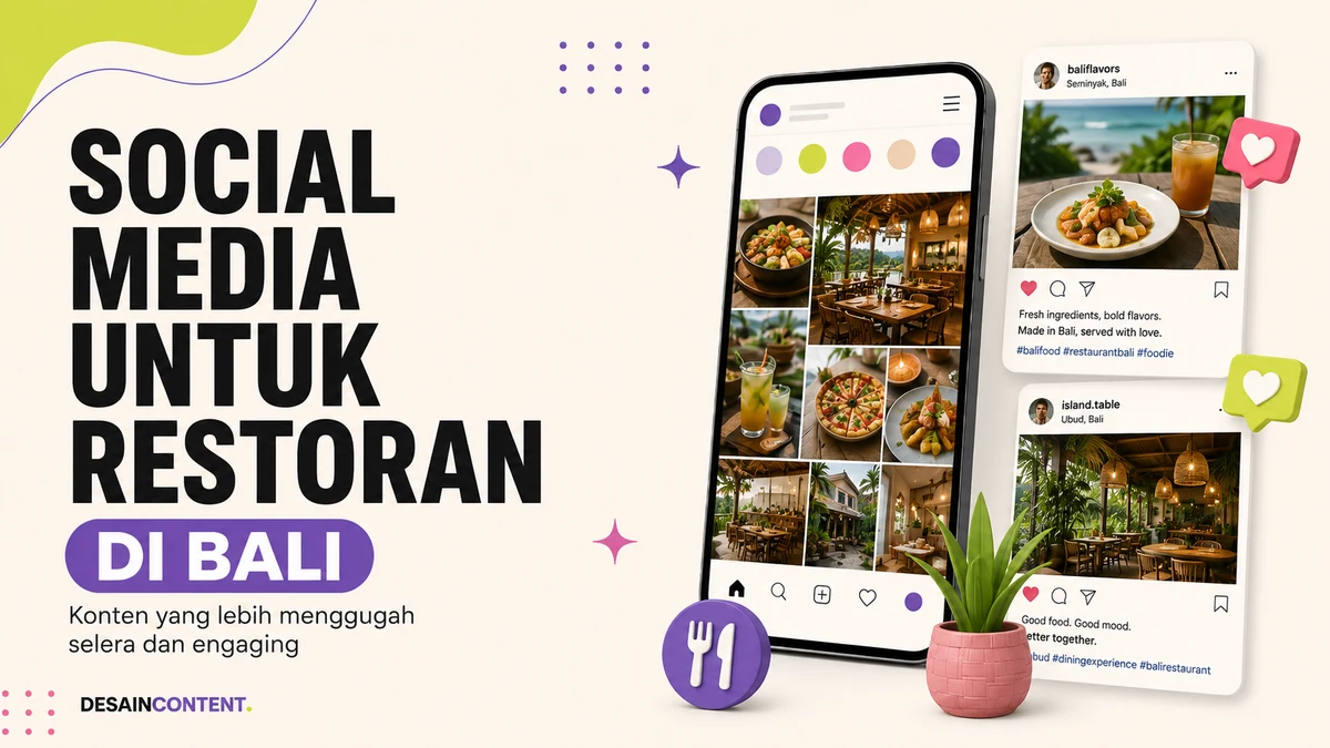 Ilustrasi social media untuk restoran di Bali