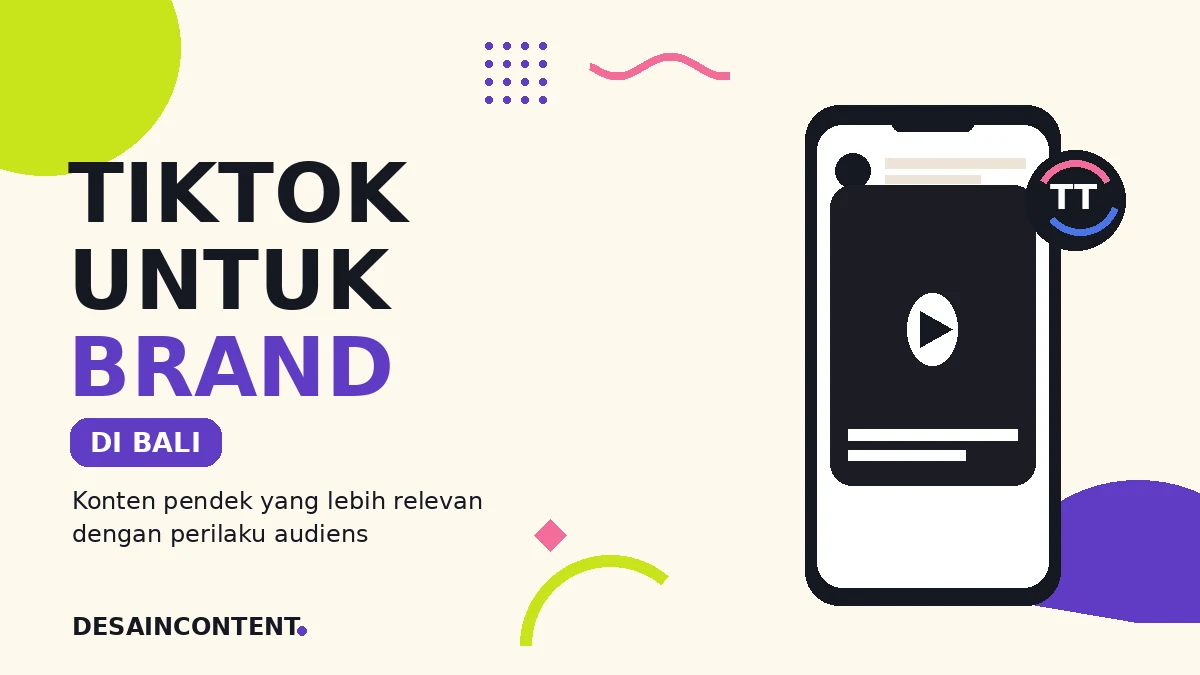 Ilustrasi konten TikTok untuk brand di Bali
